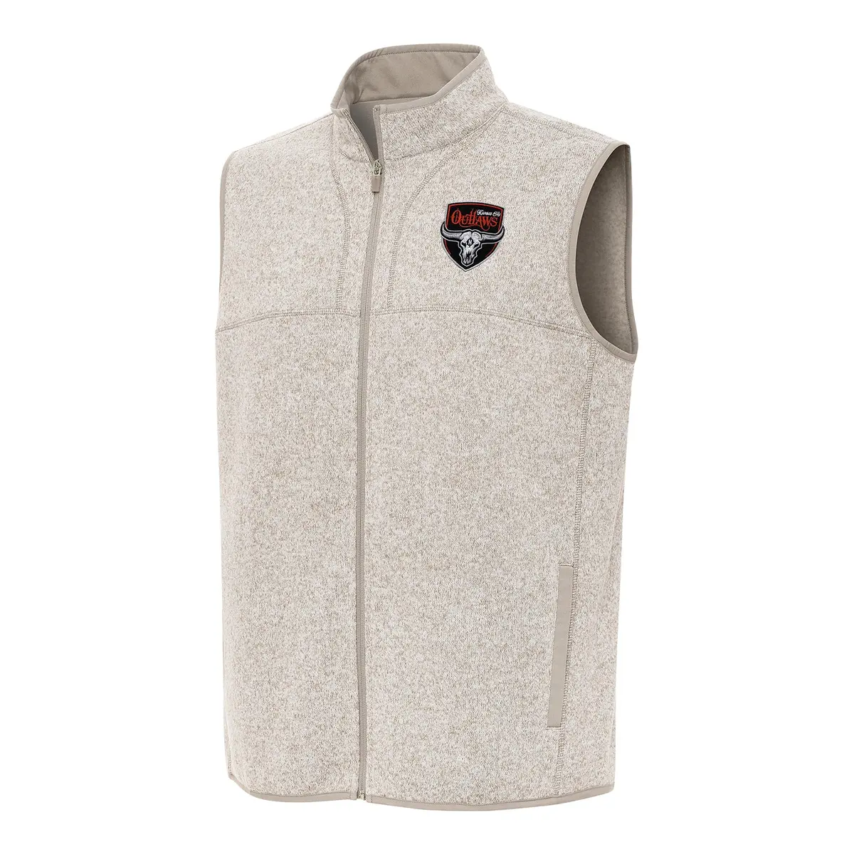 Pbr X Antigua Kansas City Outlaws Fortune Vest - Oatmeal Heather 1