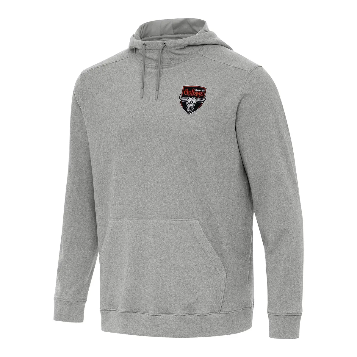 Pbr X Antigua Kansas City Outlaws Cloud Pullover Hoodie - Grey Heather 1