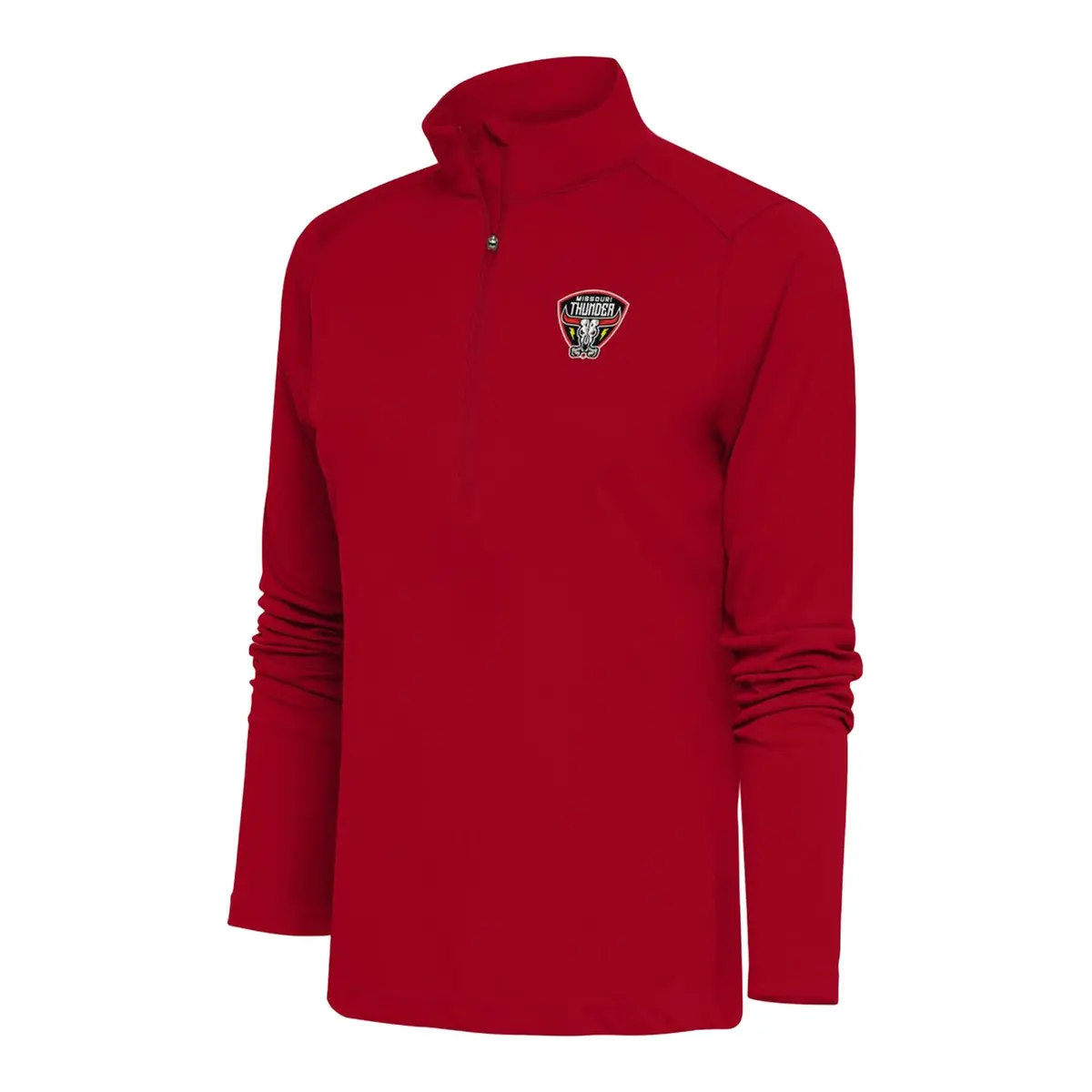 Pbr X Antigua Ladies Missouri Thunder Tribute 1/4 Zip Pullover - Red 1