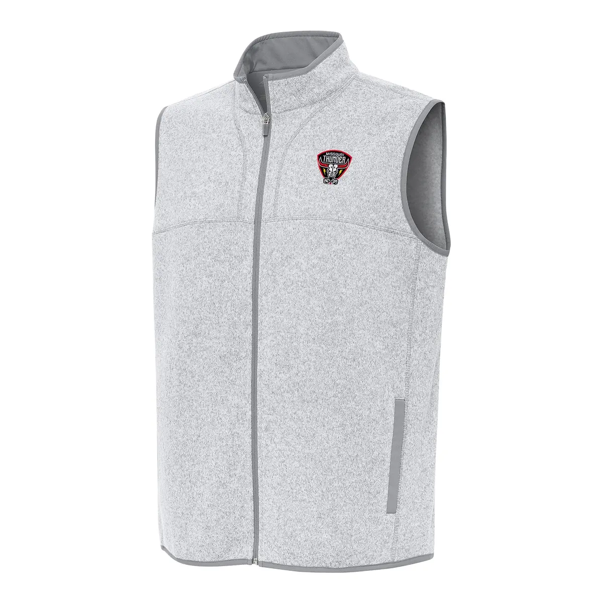 Pbr X Antigua Missouri Thunder Fortune Vest - Light Grey Heather 1