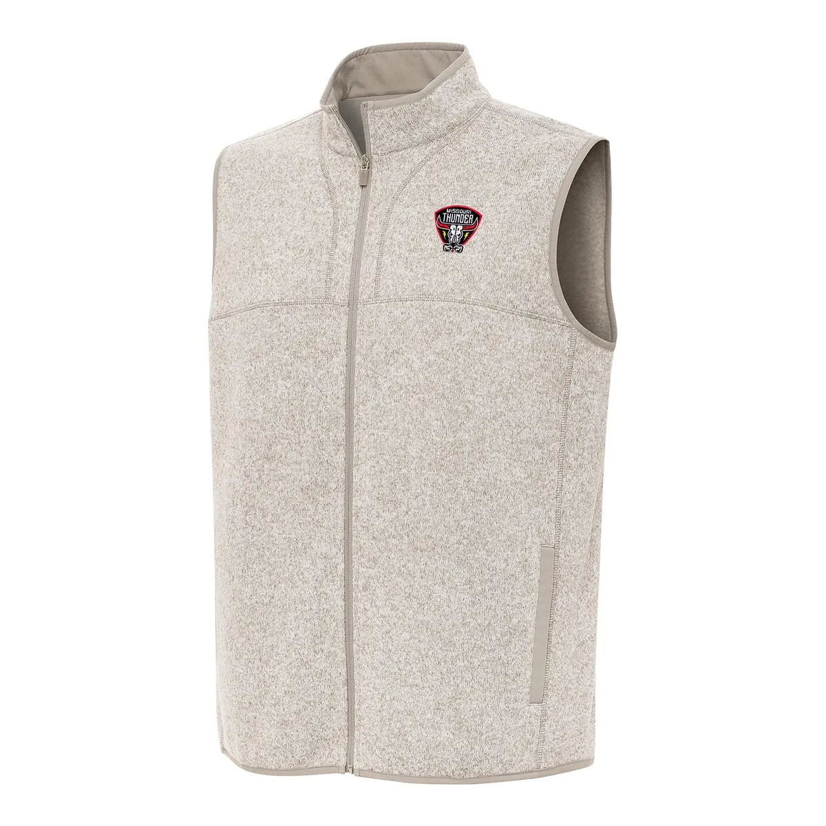 Pbr X Antigua Missouri Thunder Fortune Vest - Oatmeal Heather 1