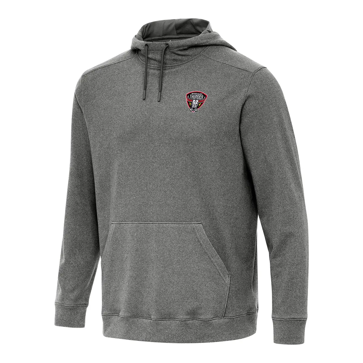 Pbr X Antigua Missouri Thunder Cloud Pullover Hoodie - Light Heather Black 1