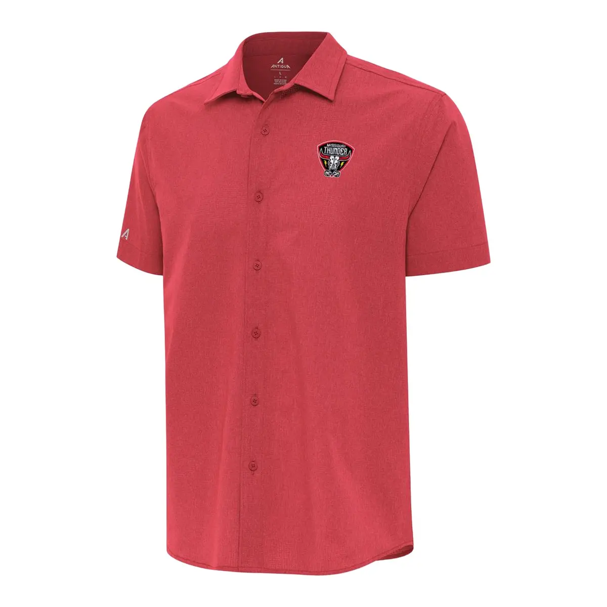 Pbr X Antigua Missouri Thunder Activate Woven Shirt - Red 1