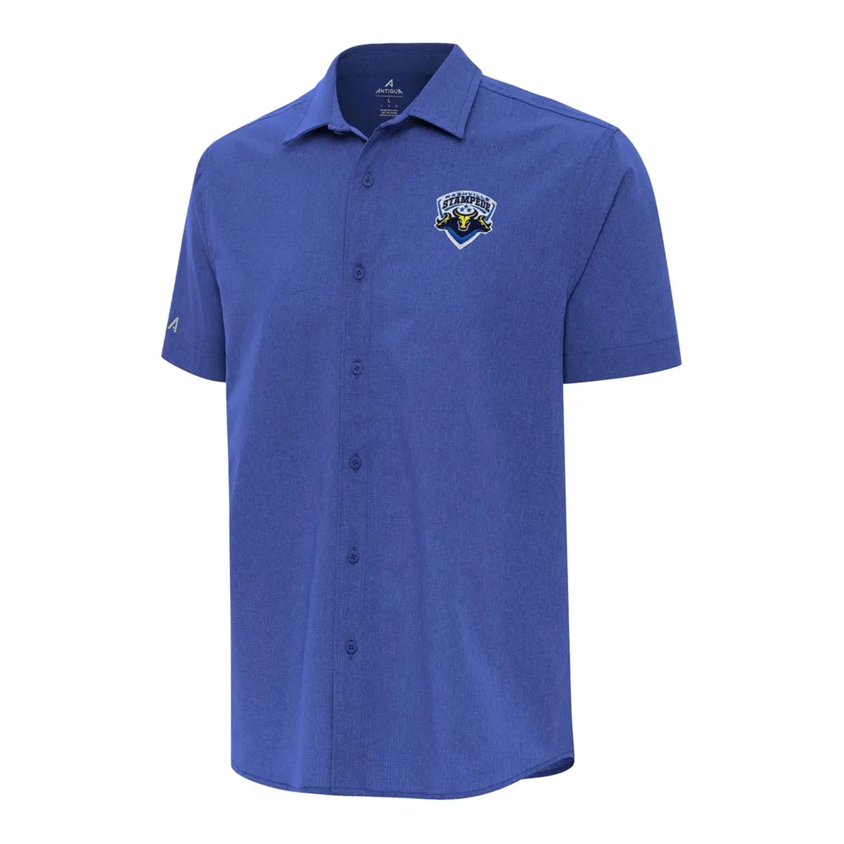 Pbr X Antigua Nashville Stampede Activate Woven Shirt - Blue 1