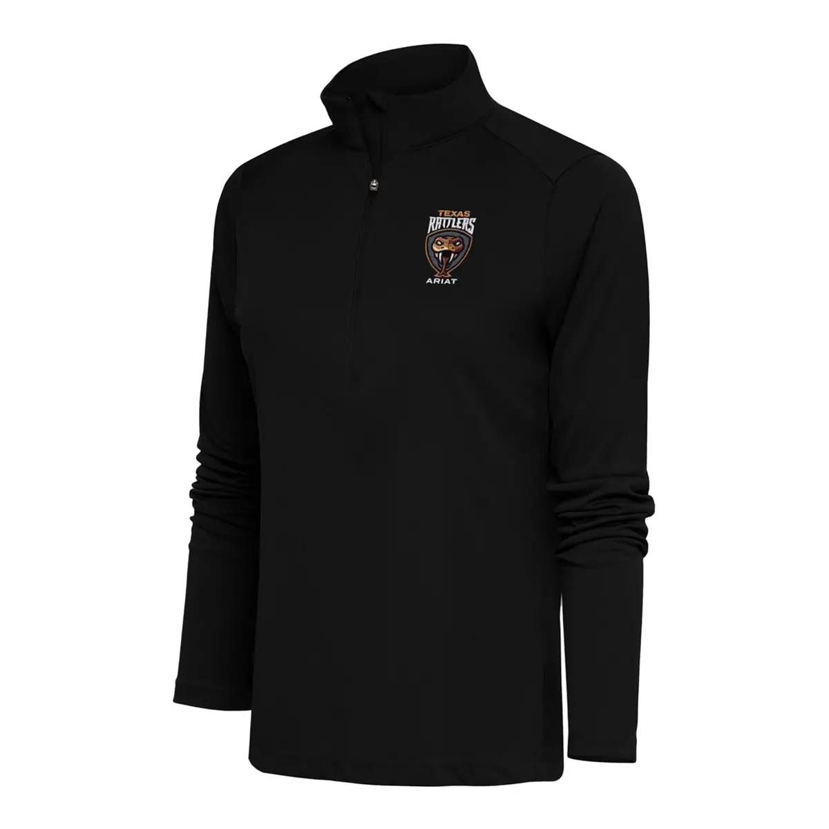 Pbr X Antigua Ladies Texas Rattlers 1/4 Zip Pullover - Black 1