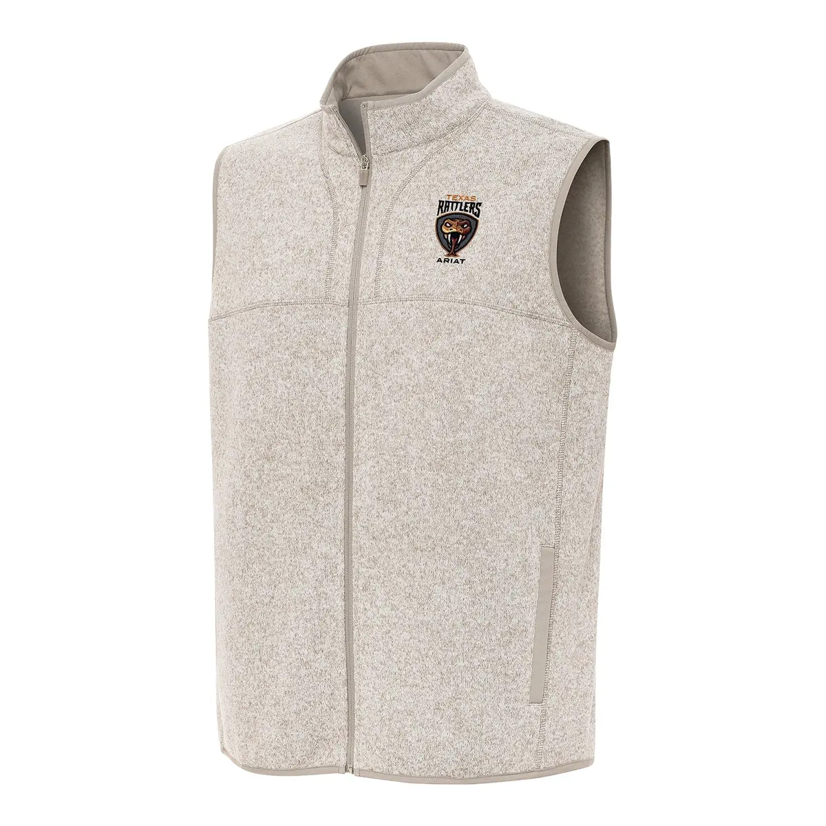 Pbr X Antigua Texas Rattlers Fortune Vest - Oatmeal Heather 1