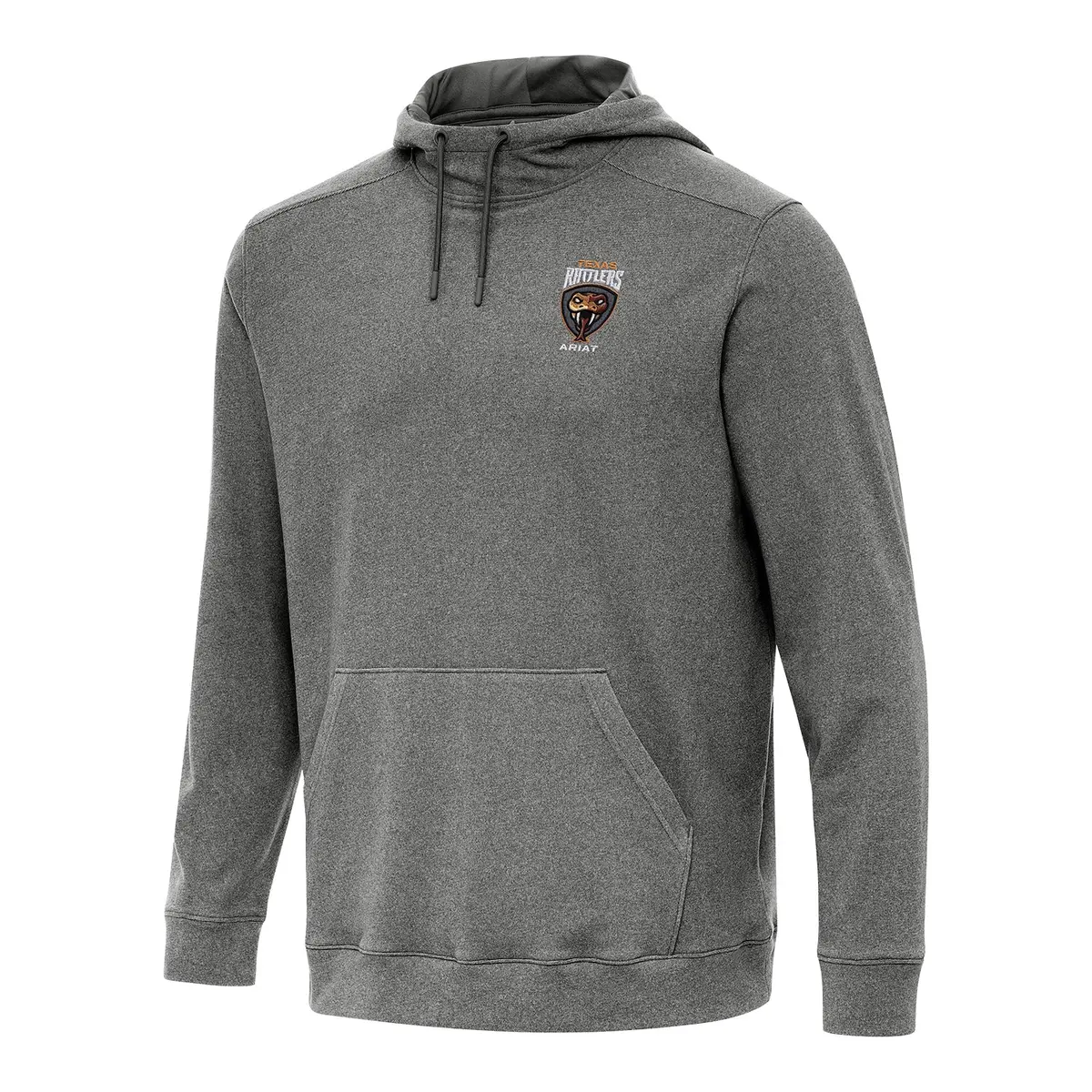 Pbr X Antigua Texas Rattlers Cloud Pullover Hoodie - Light Heather Black 1