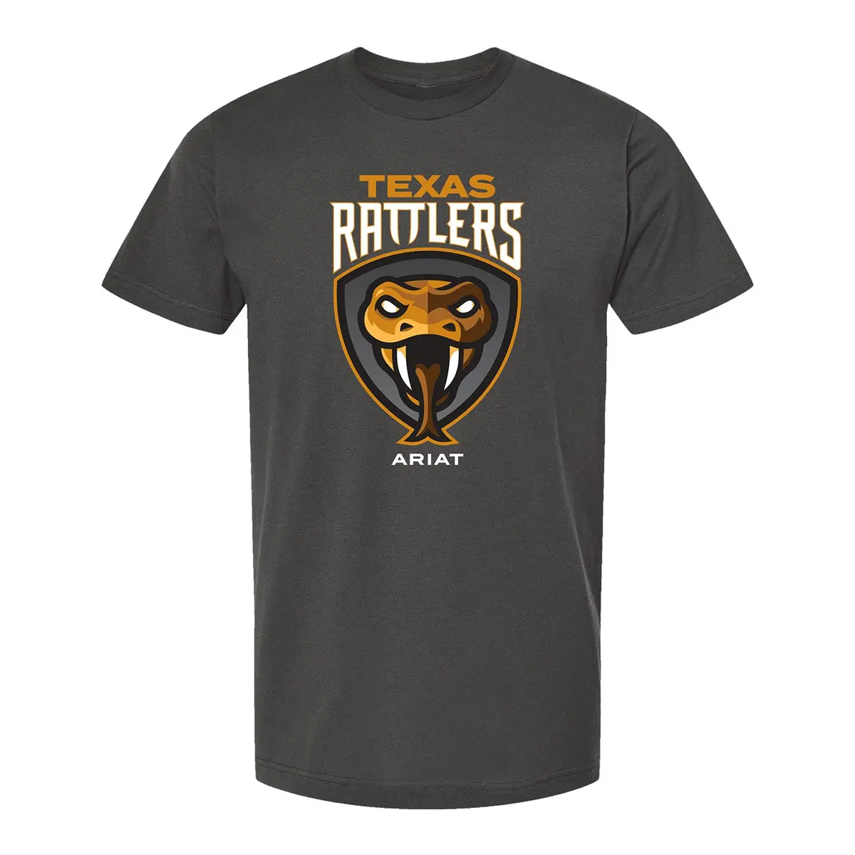 Texas Rattlers Logo T-Shirt - Charcoal 1