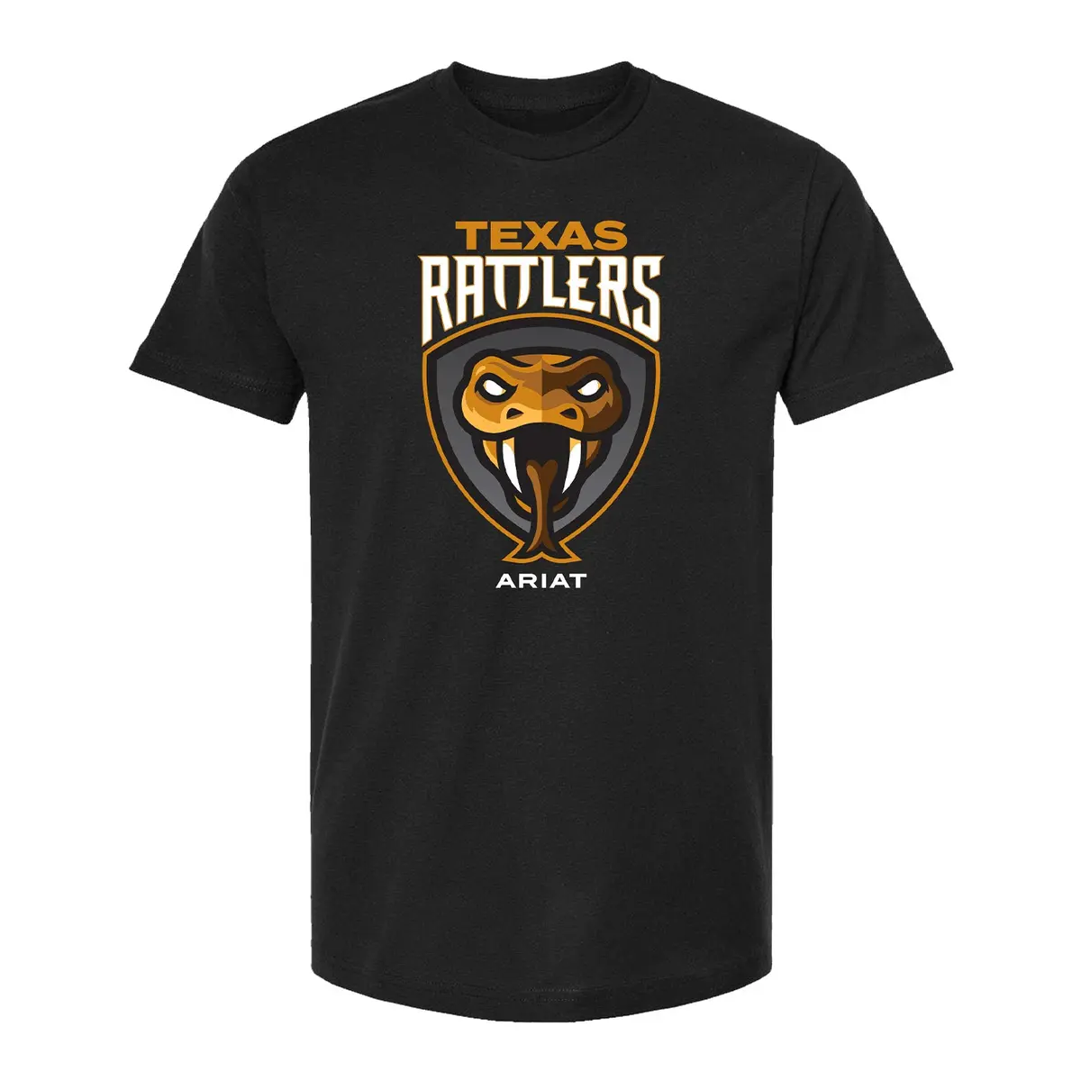 Texas Rattlers Logo T-Shirt - Black 1
