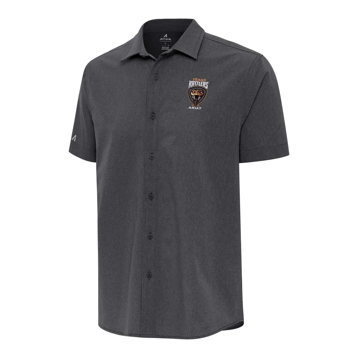 Pbr X Antigua Texas Rattlers Activate Woven Shirt - Grey 1