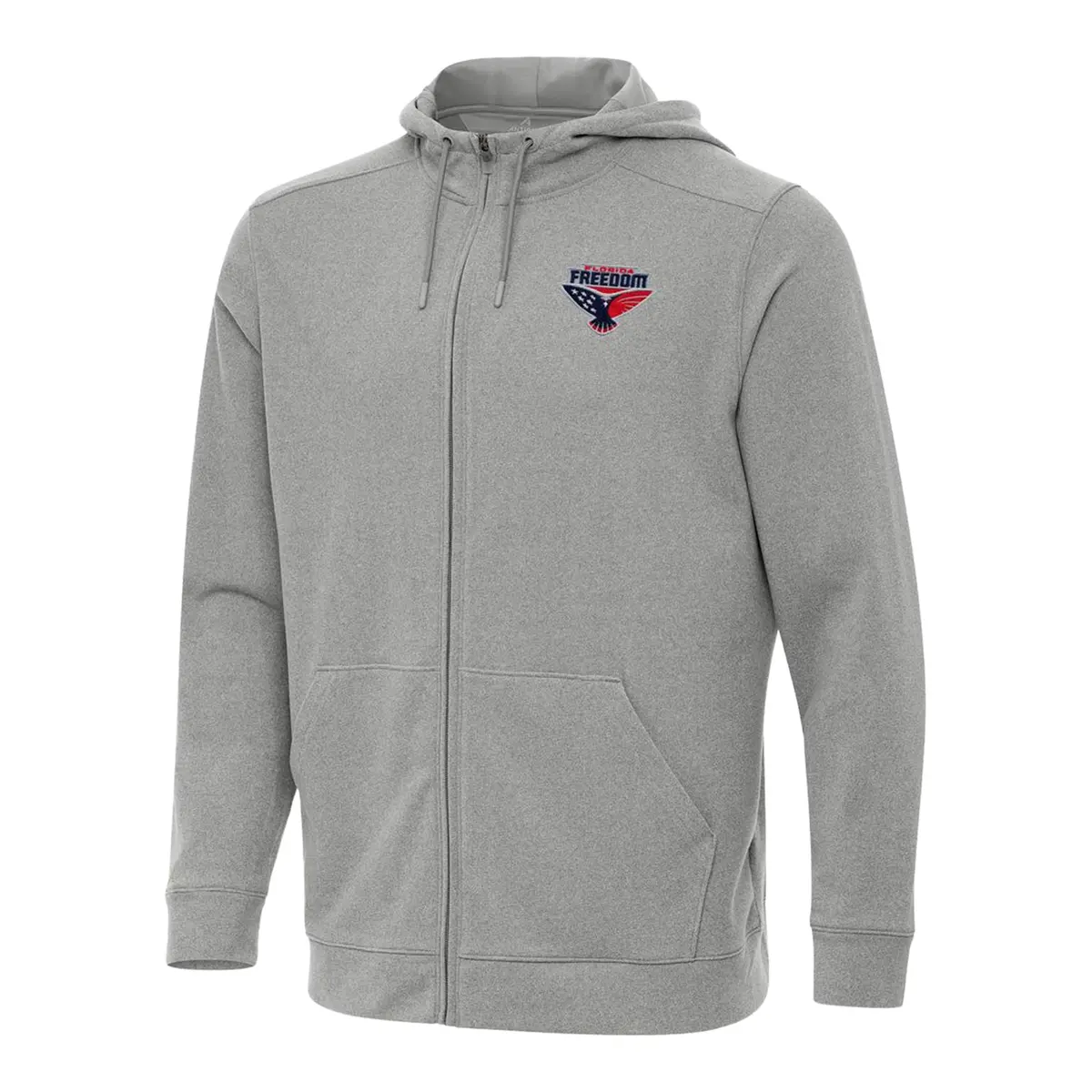 Pbr X Antigua Florida Freedom Effortless Full Zip Hoodie - Silver 1
