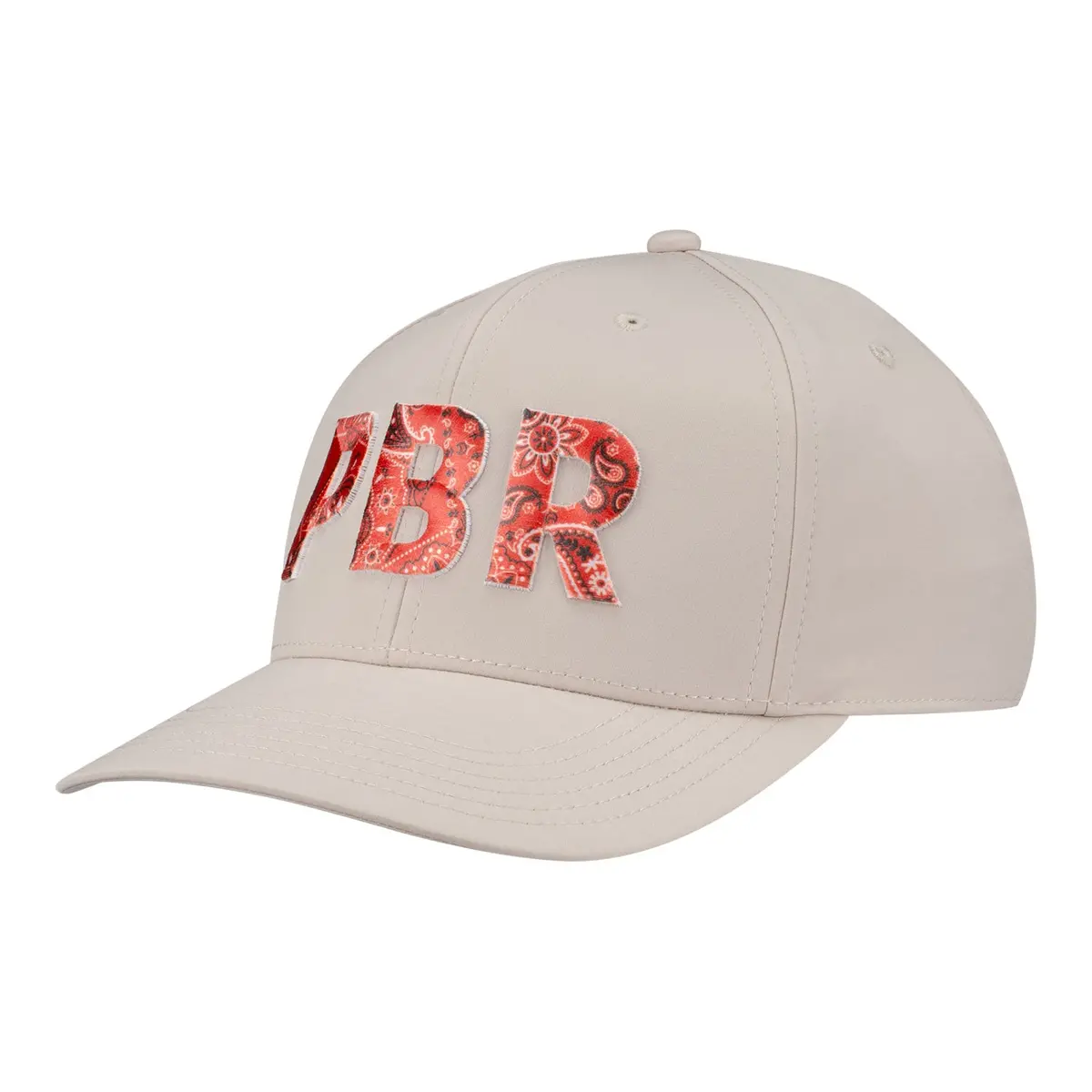 Pbr Ladies Red Floral Patch Hat - Khaki 1