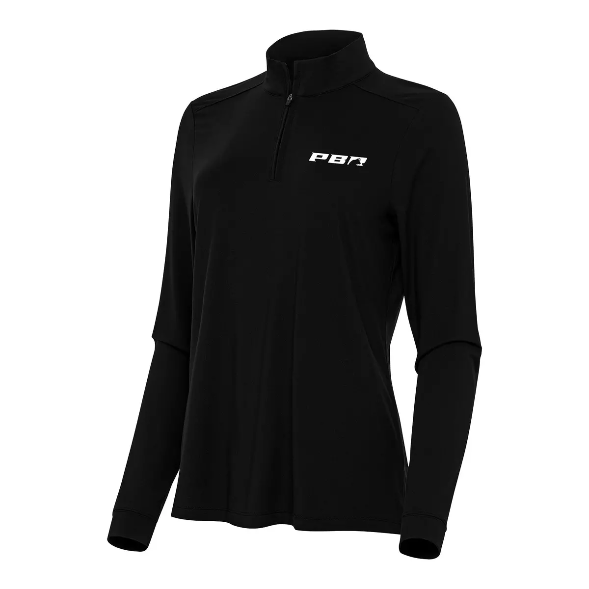 Pbr X Antigua Primary Logo Women's Intent 1/4-Zip - Black 1