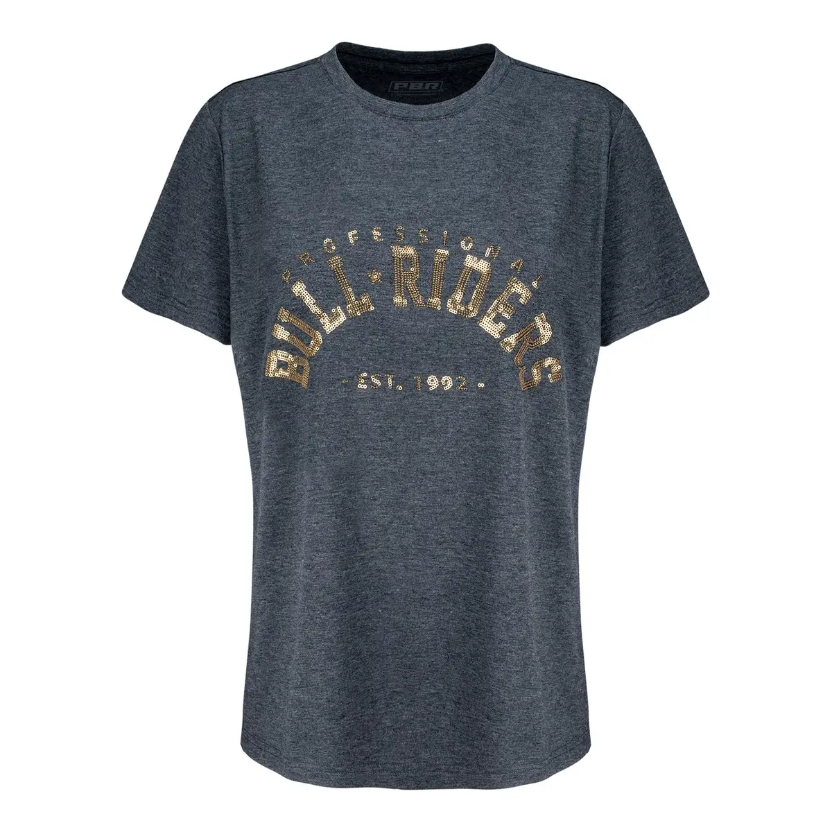 Pbr Ladies Est. 1992 Sequin T-Shirt - Grey 1