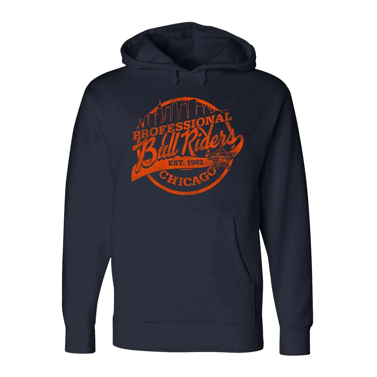 Pbr Chicago Skyline Script Sweatshirt - Navy 1