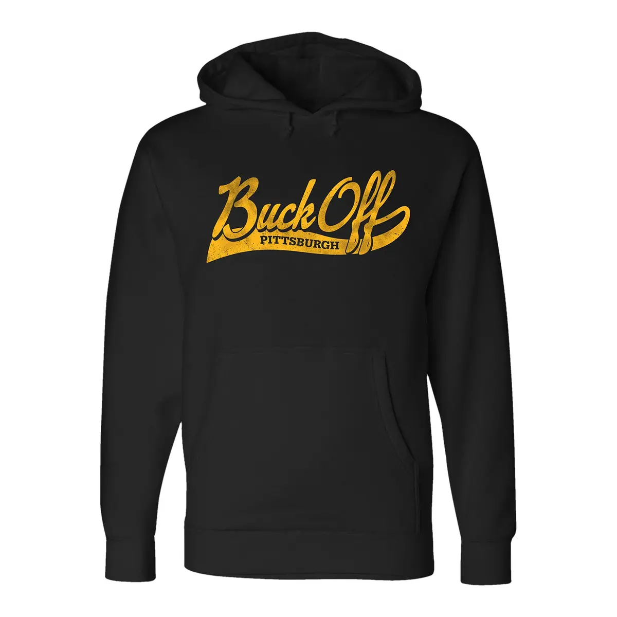 Pbr Pittsburgh Buck Off Script Hoodie - Black 1