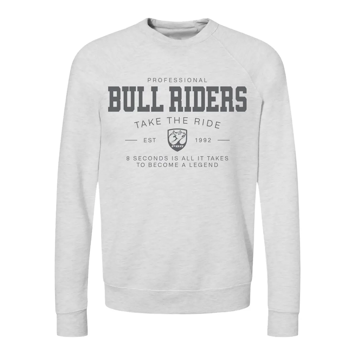 Pbr Take The Ride Crewneck Sweatshirt - White 1