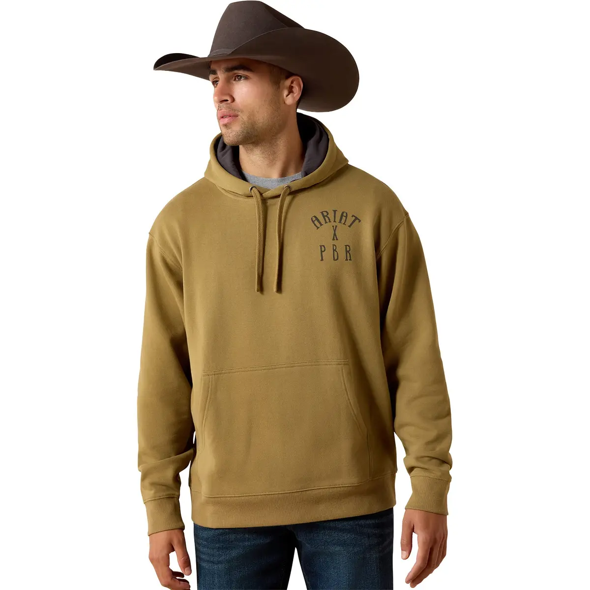 Pbr X Ariat Bullrider Icon Sweatshirt - Gothic Olive 1
