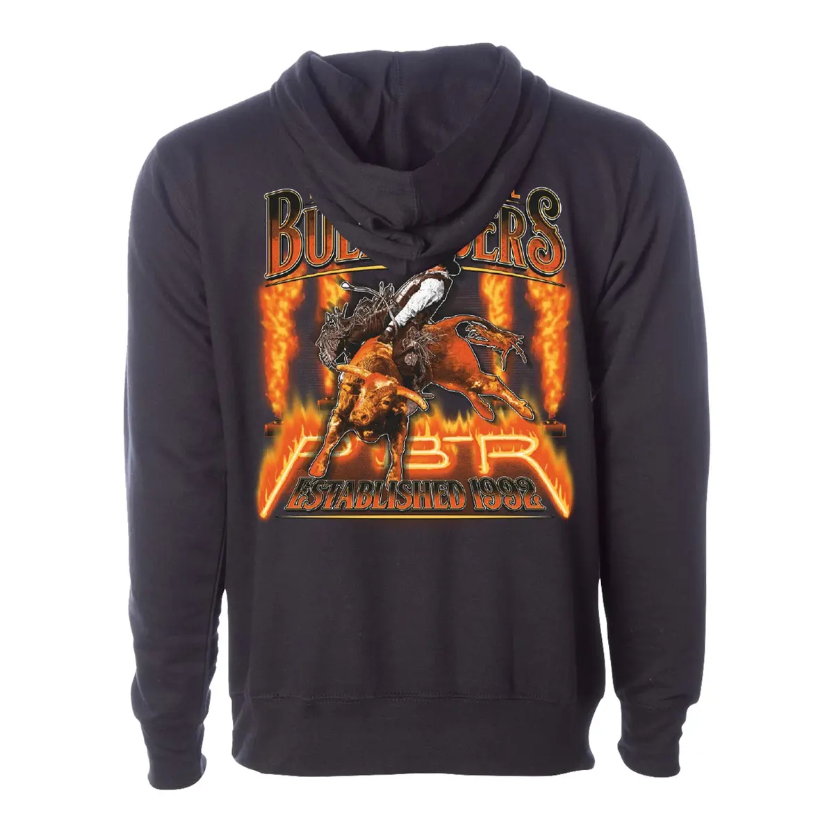 Pbr Fire & Flames Hoodie - Black 1