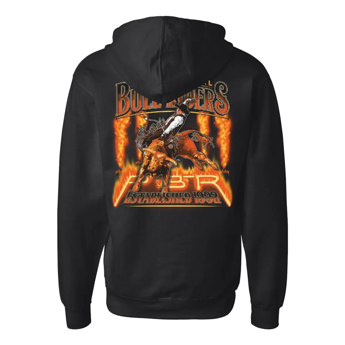 Pbr Fire & Flames Full-Zip Sweatshirt - Black 1