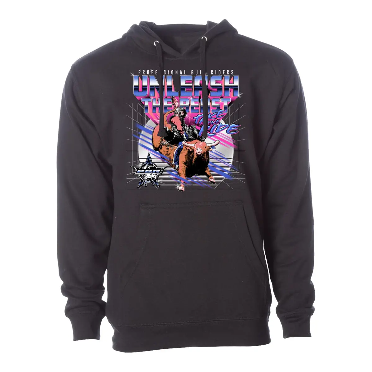 Pbr Unleash The Beast Synthwave Hoodie - Black 1