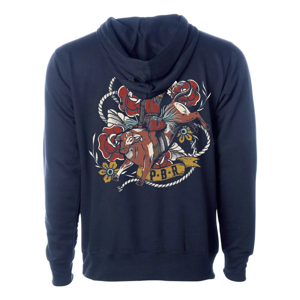Pbr Ropes & Roses Hoodie - Blue 1