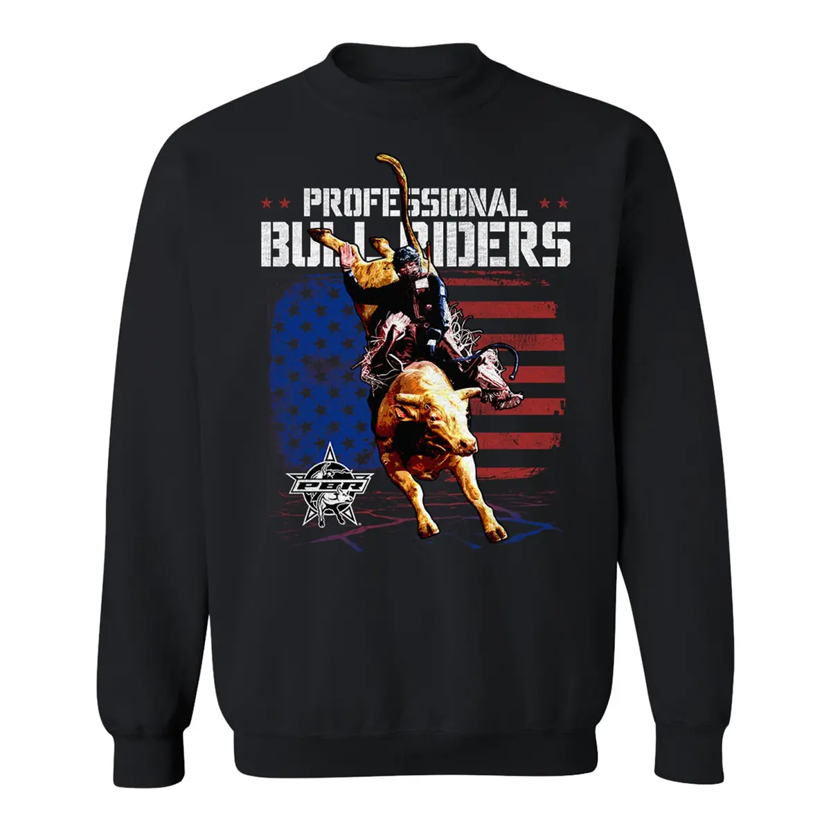 Pbr Groundbreaking Patriot Crewneck Sweatshirt - Black 1