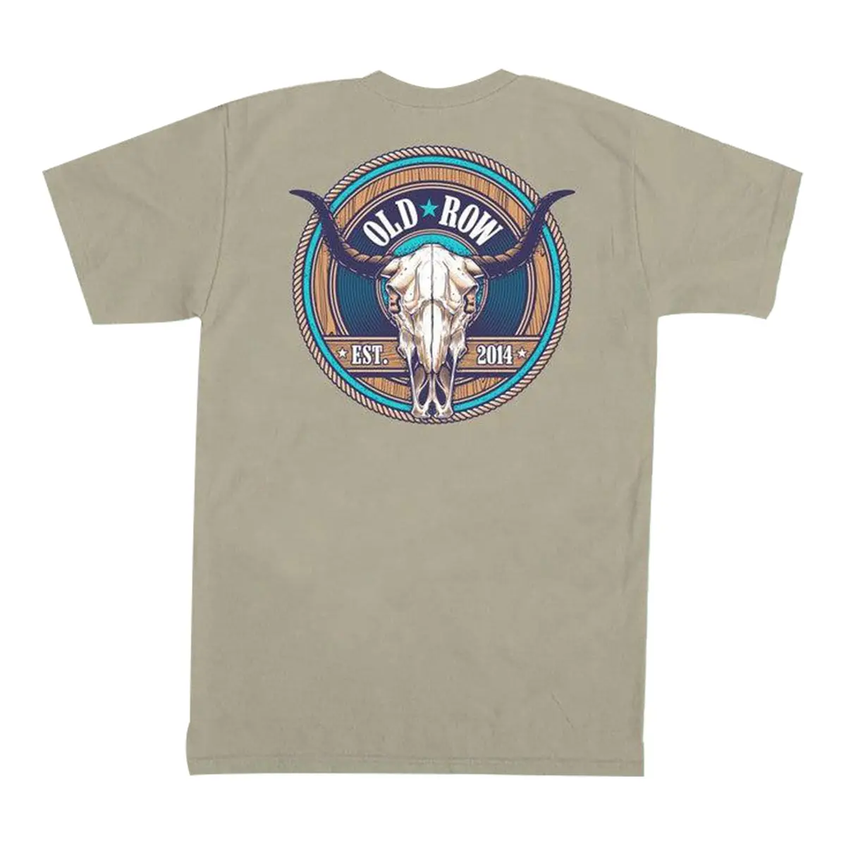 Pbr X Old Row Cowboy Skull Pocket T-Shirt - Tan 1