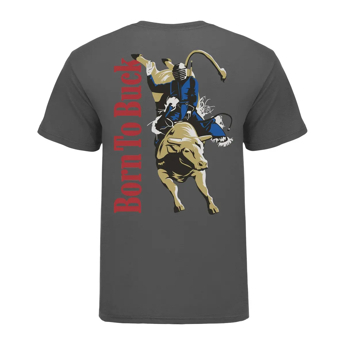 Pbr Born To Buck T-Shirt - Grey 1