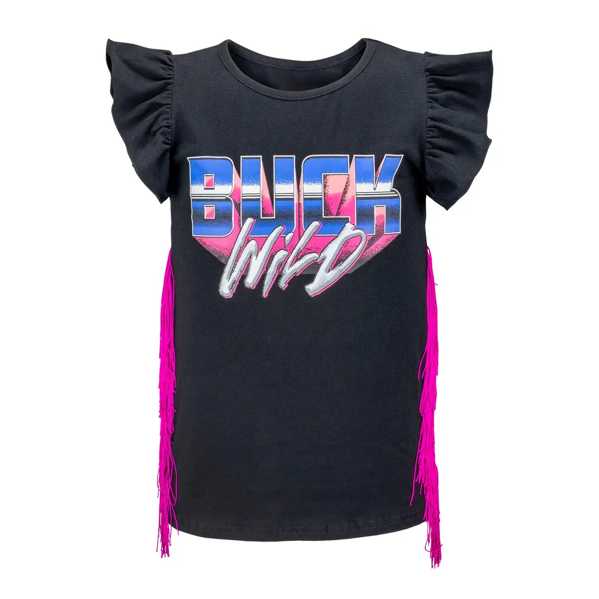 Pbr Youth Fringe Buck Wild T-Shirt - Black 1
