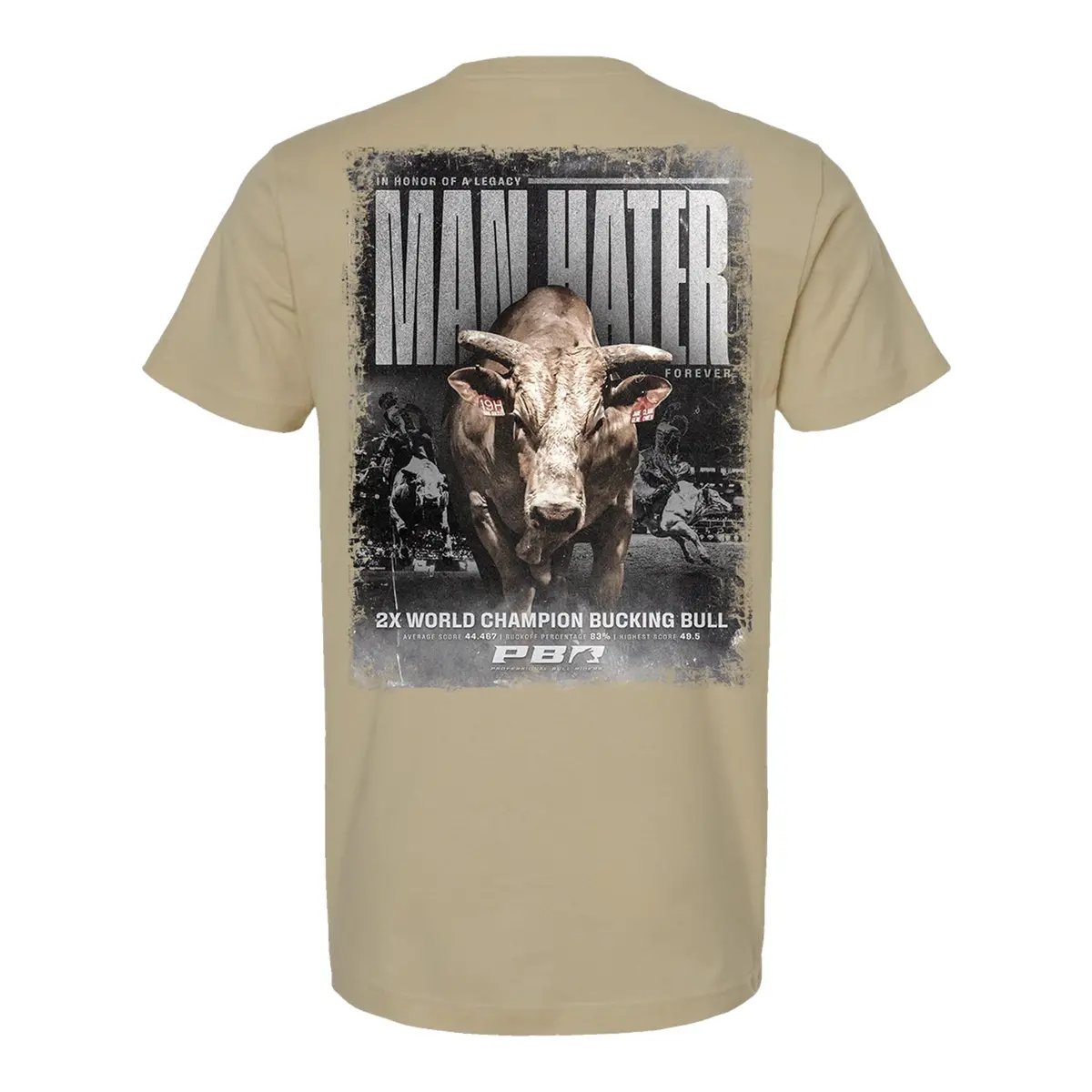 Pbr Man Hater Legacy Career T-Shirt - Sand 1
