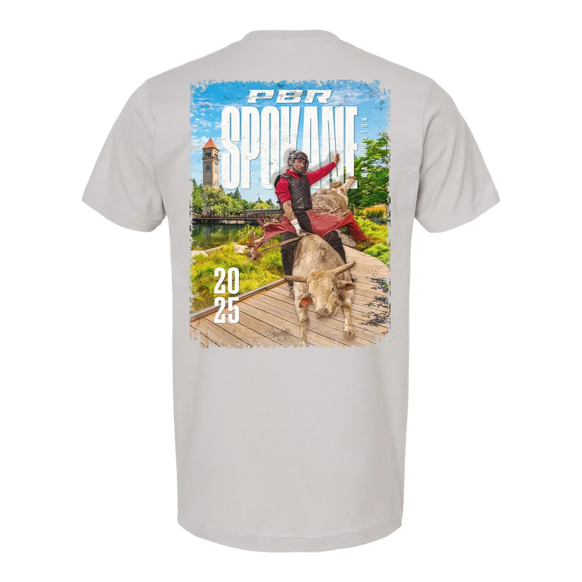 Pbr Spokane 2025 Velocity City T-Shirt - Grey 1