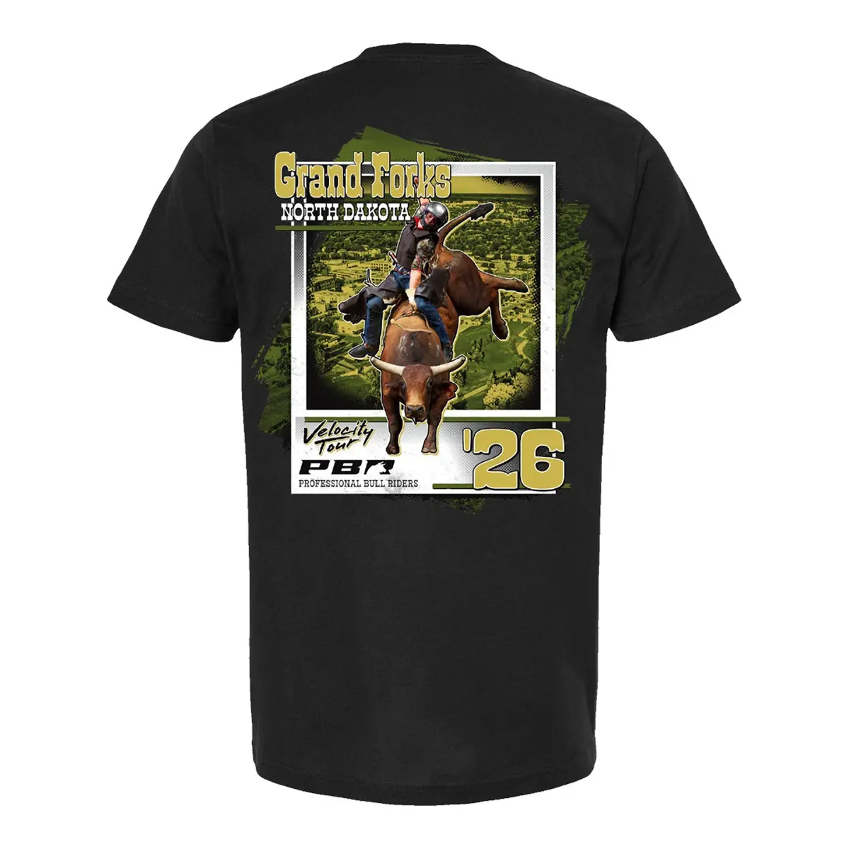 Pbr 2026 Grand Forks Velocity Tour City T-Shirt - Black 1