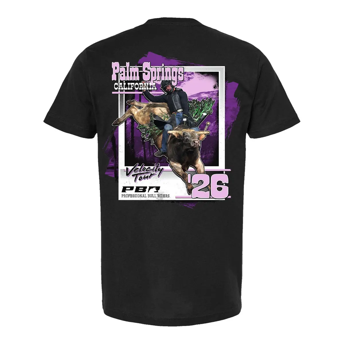 Pbr 2026 Velocity Tour Palm Springs City T-Shirt - Black 1
