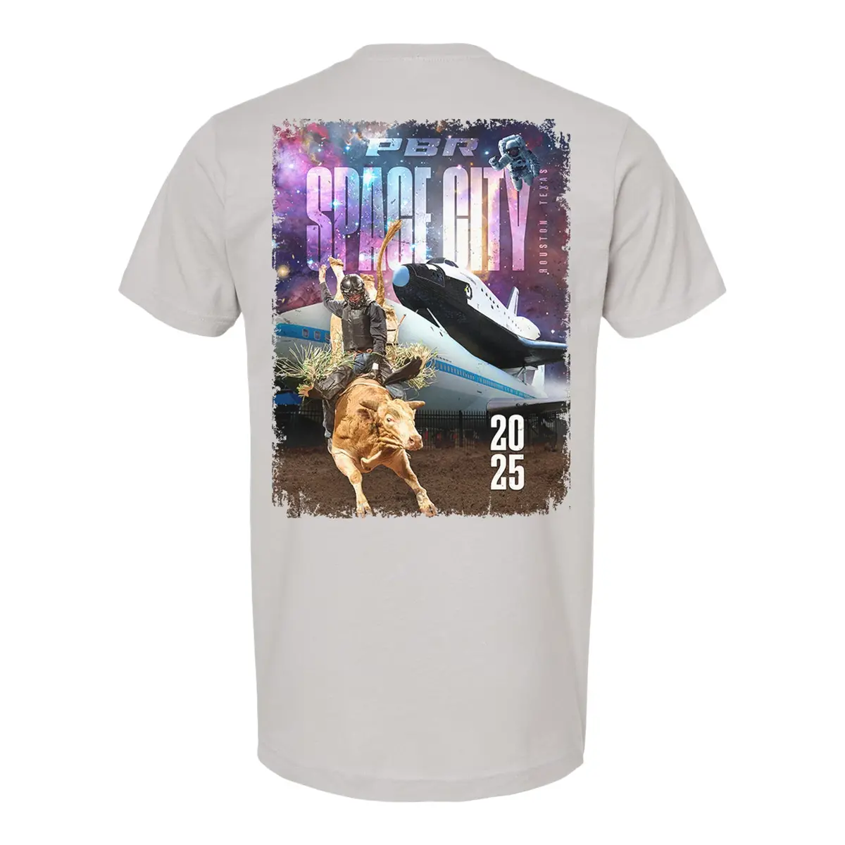 Pbr Houston 2025 Utb Tour City T-Shirt - Grey 1