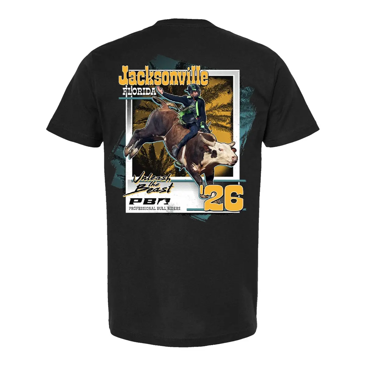 Pbr 2026 Jacksonville Utb Tour City T-Shirt - Black 1