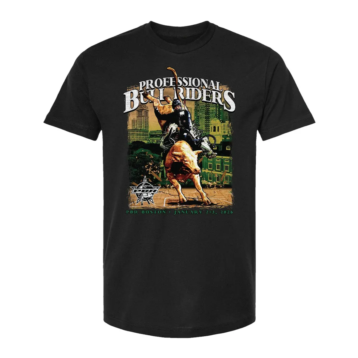Pbr Boston Groundbreaking Floor T-Shirt - Black 1