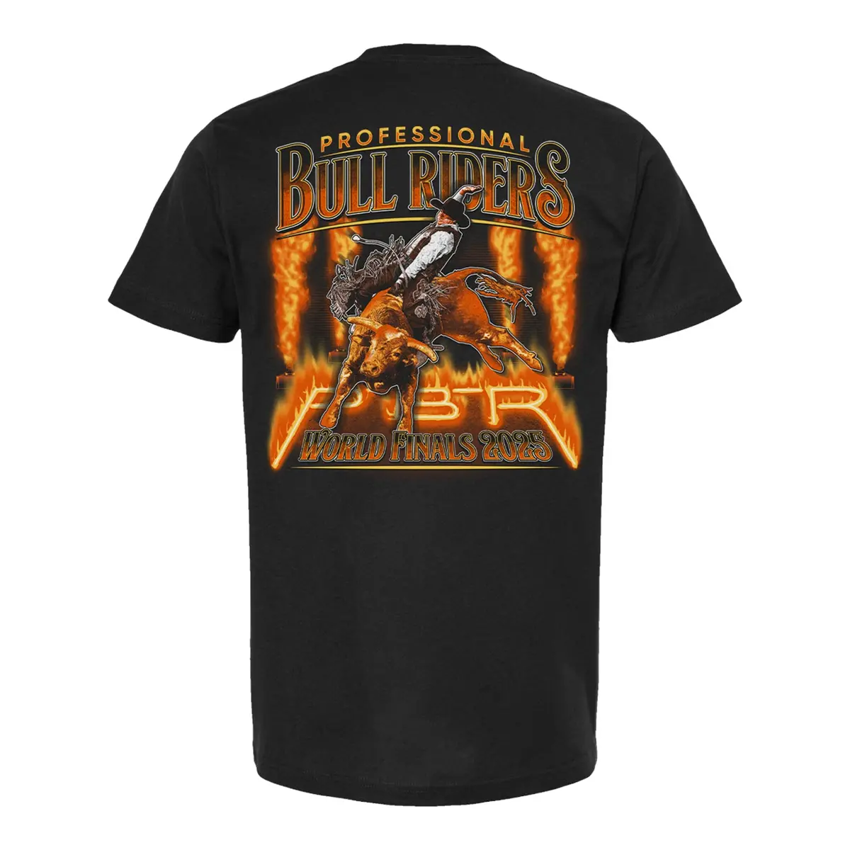 Pbr World Finals 2025 Fire & Flames T-Shirt - Black 1