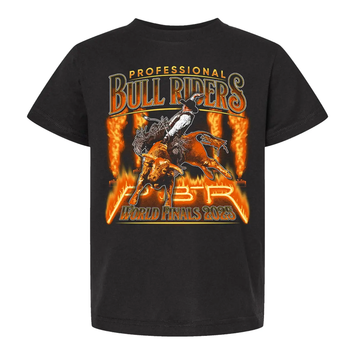 Pbr Youth 2025 World Finals Fire T-Shirt - Black 1