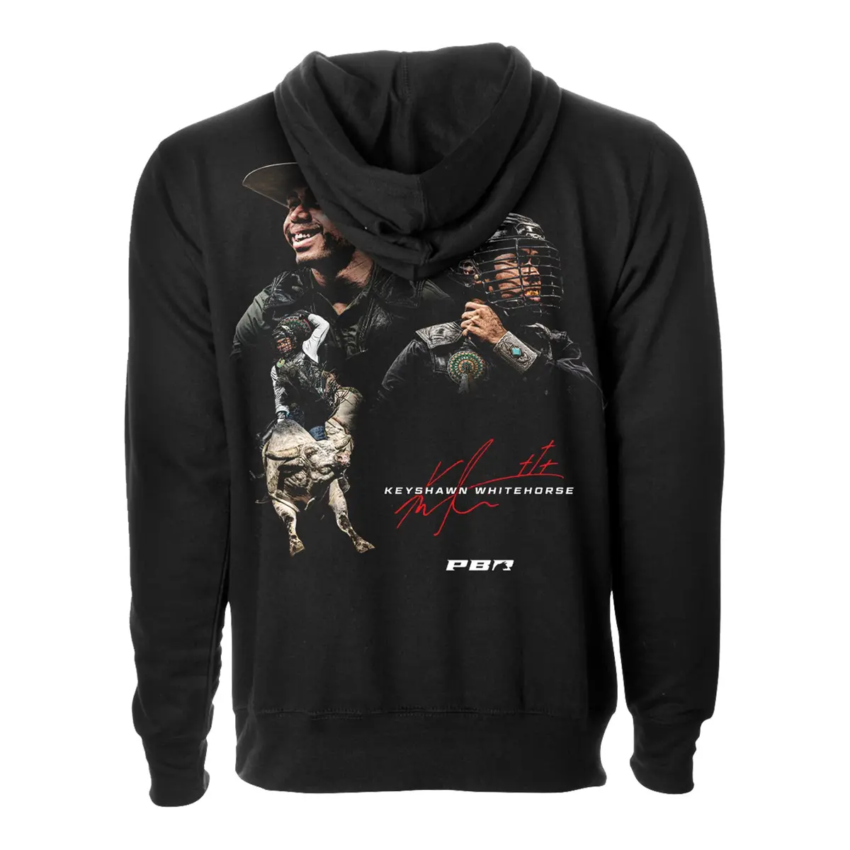 Keyshawn Whitehorse Signature Portrait Rider Hoodie - Black 1