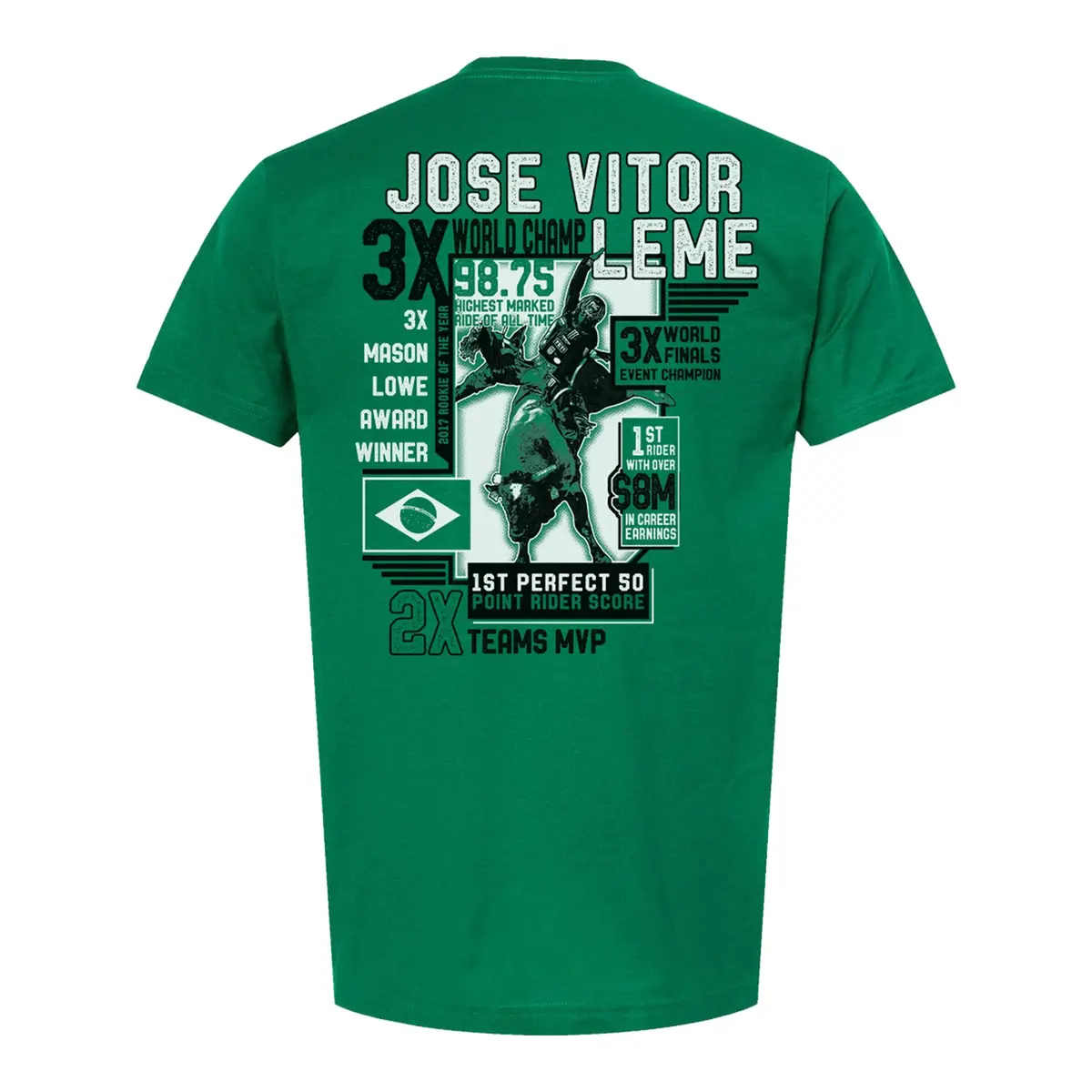 Pbr Jose Vitor Leme Accolades T-Shirt - Green 1