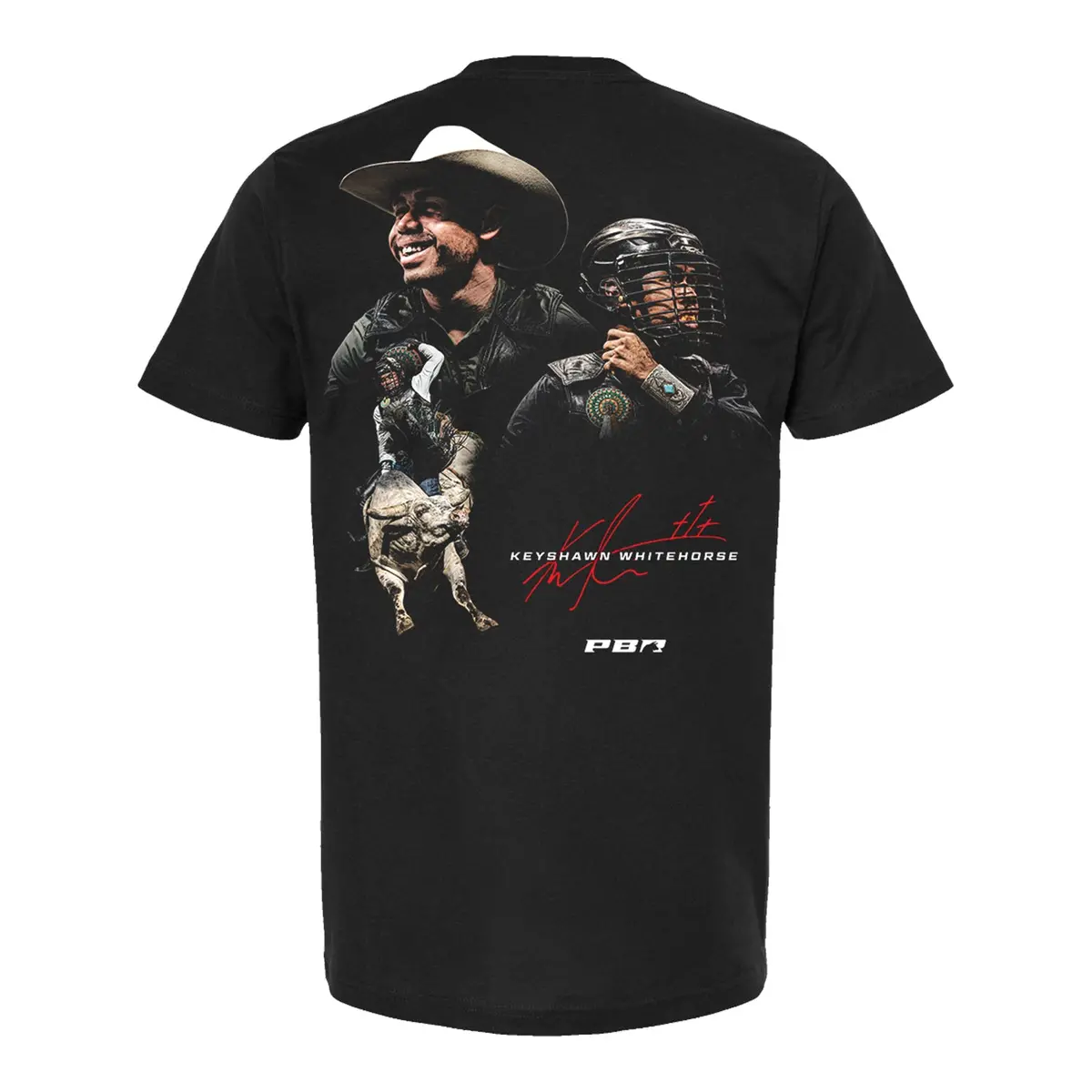 Keyshawn Whitehorse Signature Portrait Rider T-Shirt - Black 1
