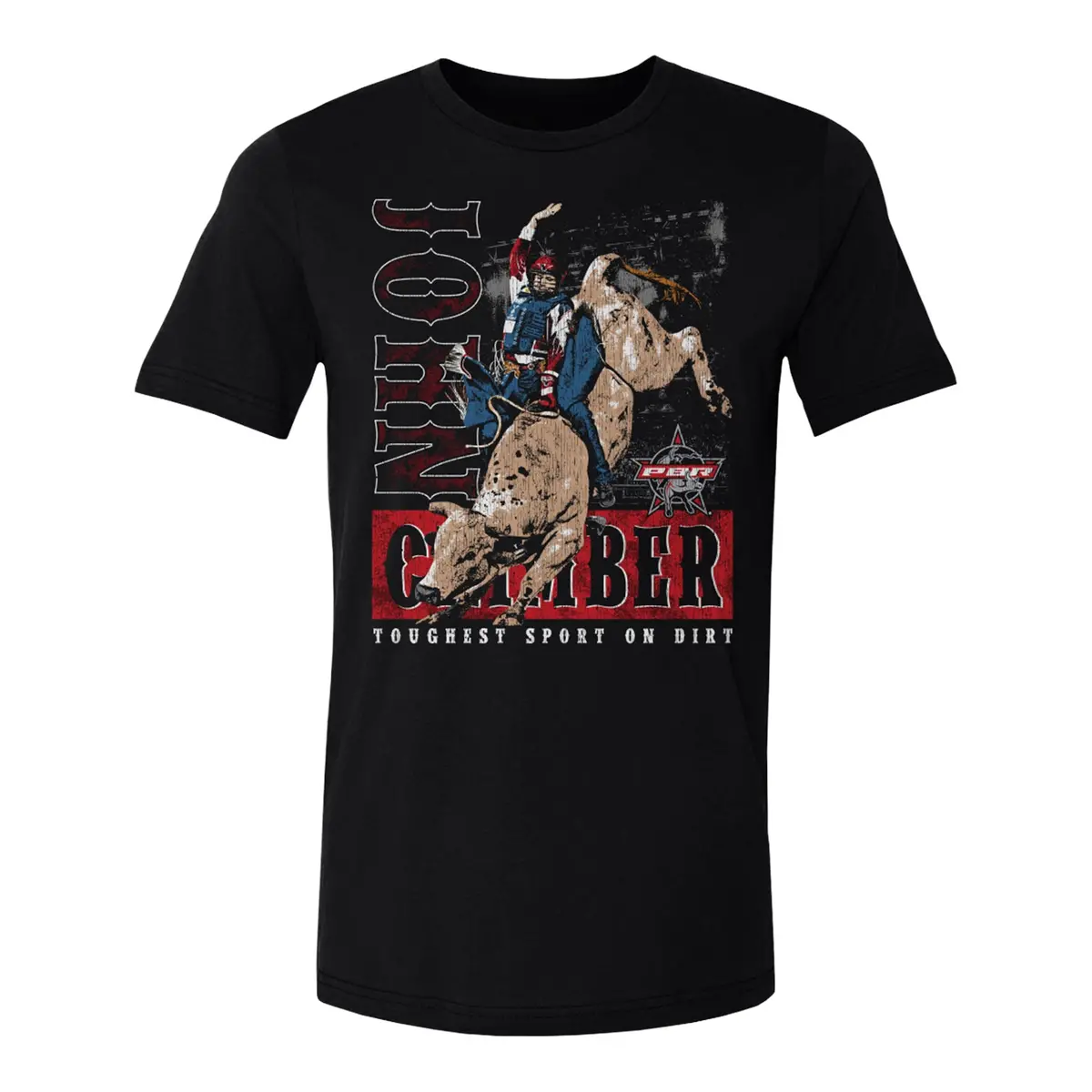 Pbr John Crimber Toughest Sport On Dirt T-Shirt - Black 1