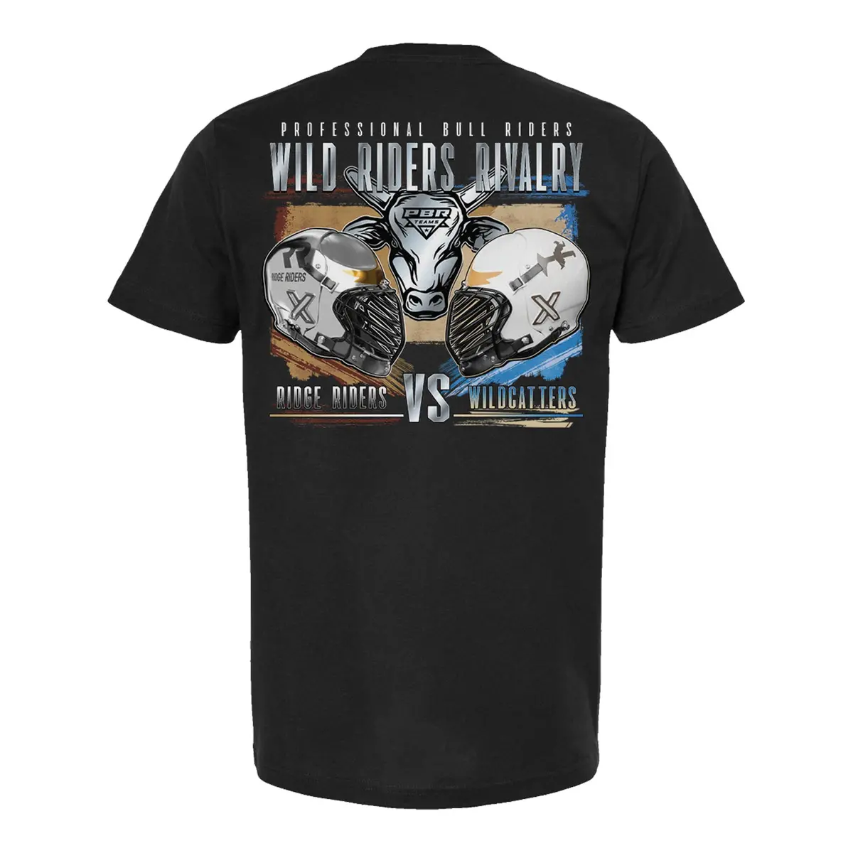 Wild Riders Rivalry T-Shirt - Ridge Riders Vs. Wildcatters - Black 1