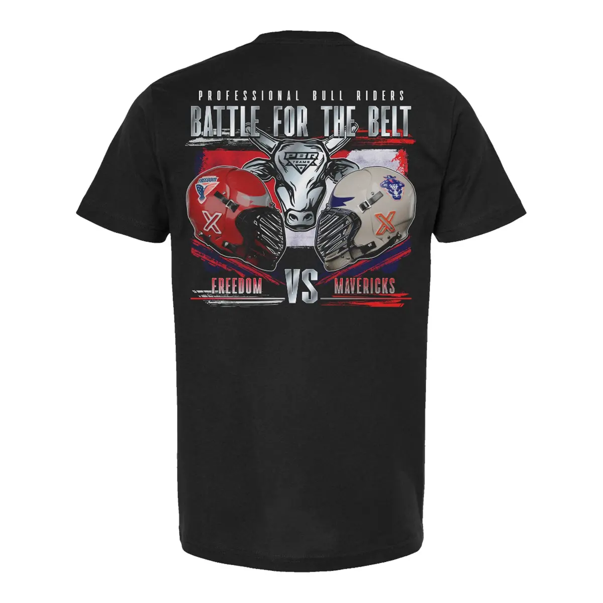 Battle For The Belt Rivalry T-Shirt - Freedom Vs. Mavericks - Black 1