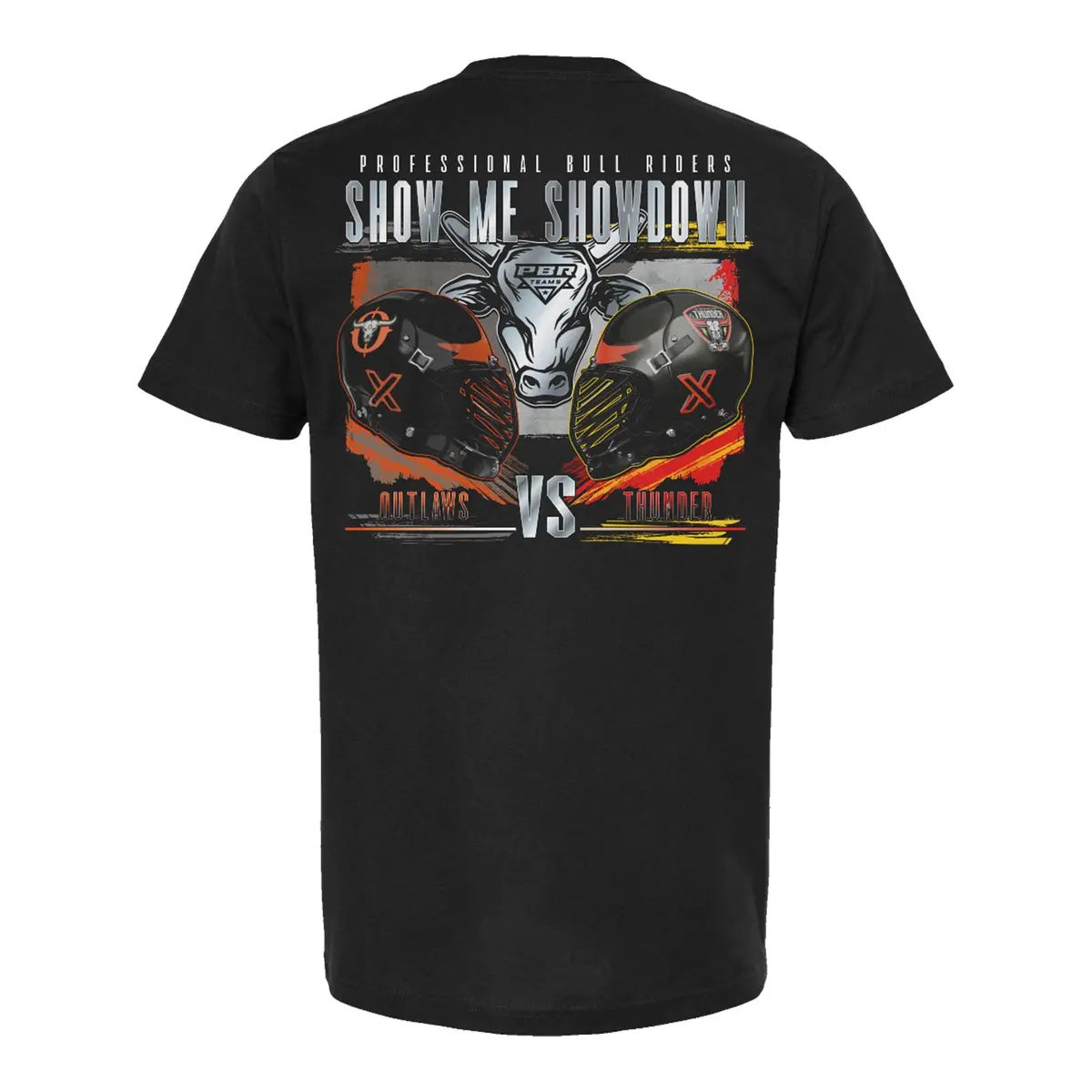 Show Me Showdown Rivalry T-Shirt - Outlaws Vs. Thunder - Black 1