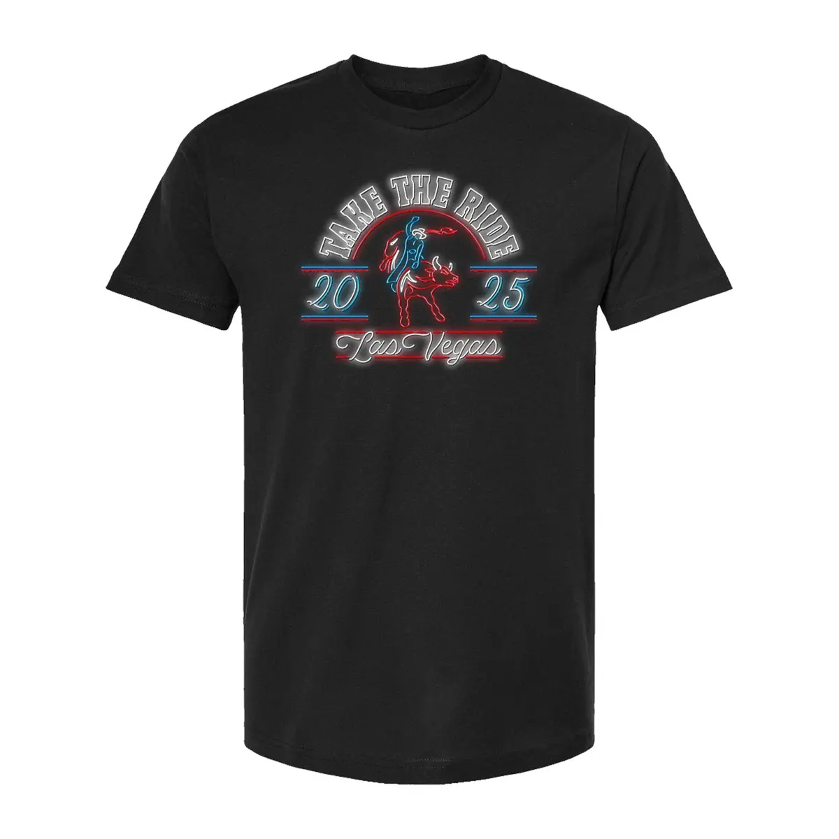 Pbr 2025 Teams Championship Neon Lights T-Shirt - Black 1