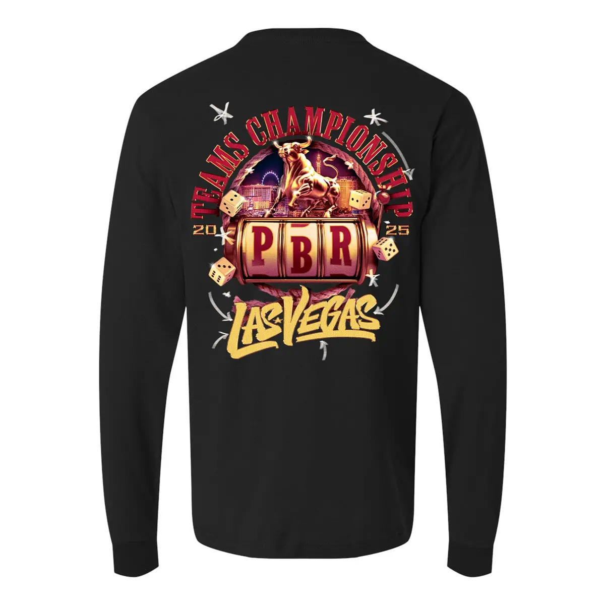 Pbr 2025 Teams Championship Long Sleeve Shirt - Black 1