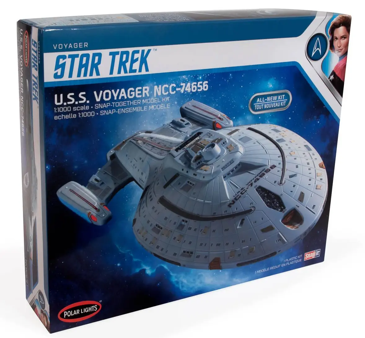 Round 2: Polar Lights - Star Trek U.S.S. Voyager Ncc-74656 1:1000 Scale Snap It Model Kit (Pol980m) 1