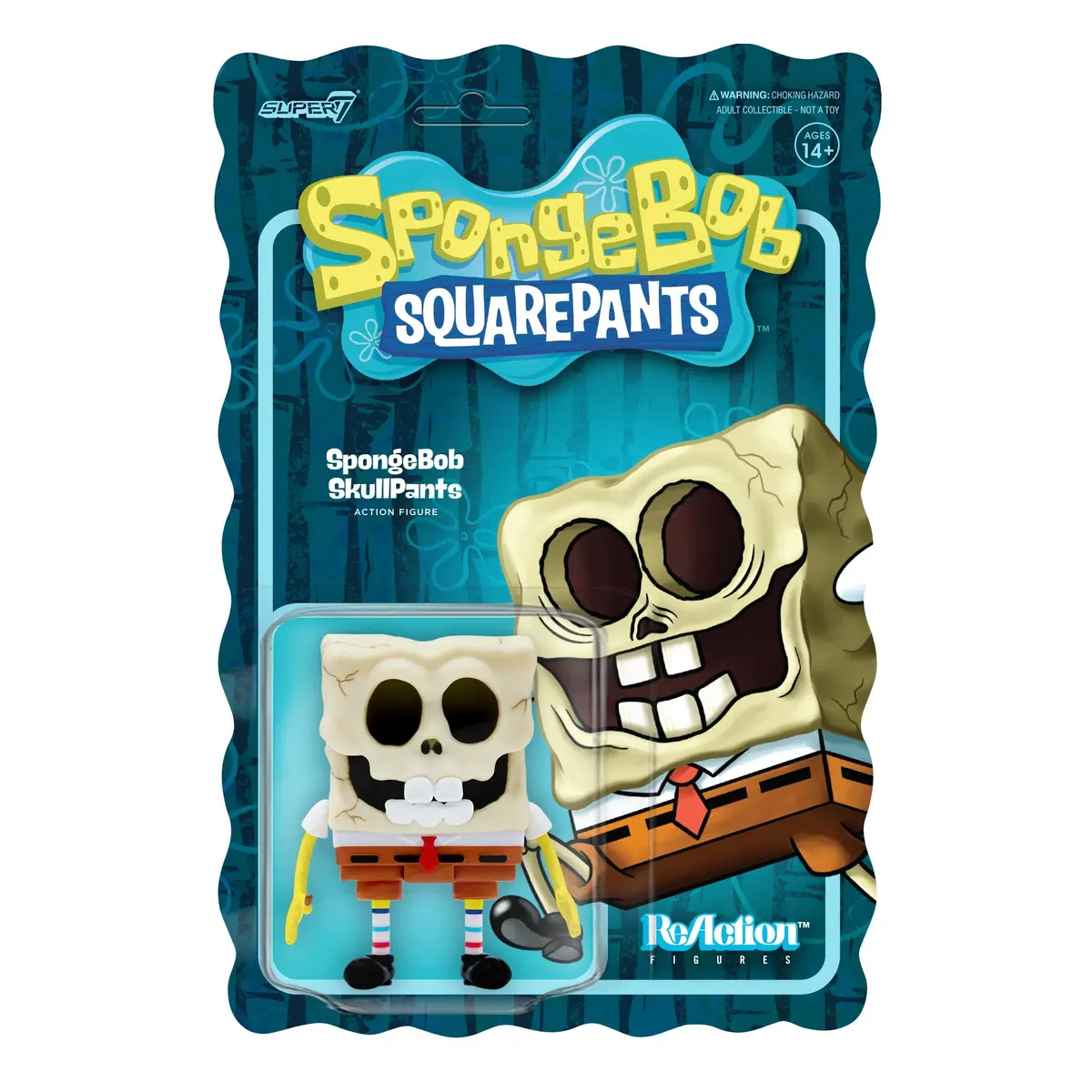Super7 Reaction Figures - Spongebob Squarepants - Spongebob Skullpants Action Figure (81107) Last One! 1